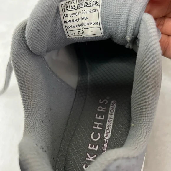 Skechers Womens UNO 2-In-Kat-Neato Gray Athletic and Training Shoes Sneakers 7.5 - Picture 5 of 5